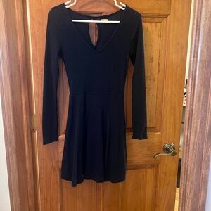 Hollister Classic Navy Blue Long Sleeve Dress